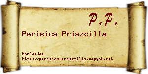 Perisics Priszcilla névjegykártya